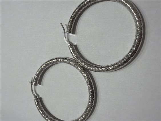 Orecchini Domar Donna Cerchi argento 925 martellati in Argento ORAR-498-280 - ORAR-498-280